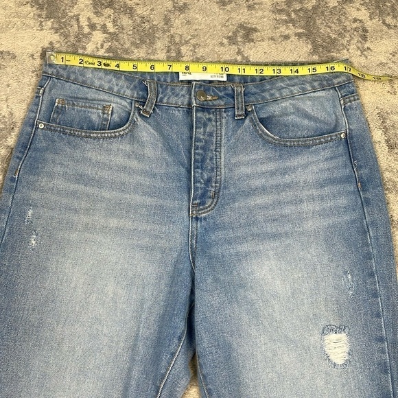RSQ Boyfriend Jeans Tillys Loose Distressed Light Wash Blue Button Fly Sz 30 - Picture 7 of 12